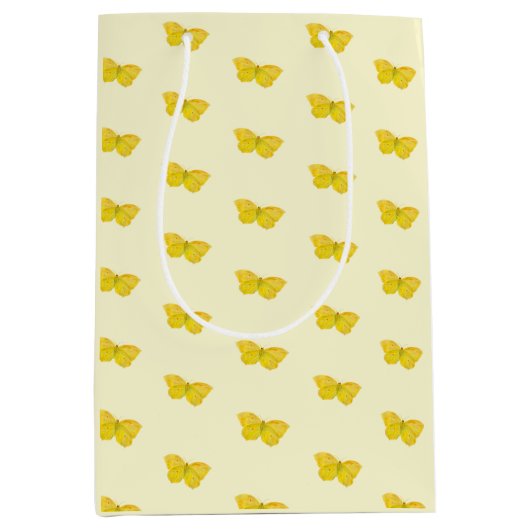 Sac Cadeau Moyen Papillon jaune Commun Brimstone Flying (Devant)