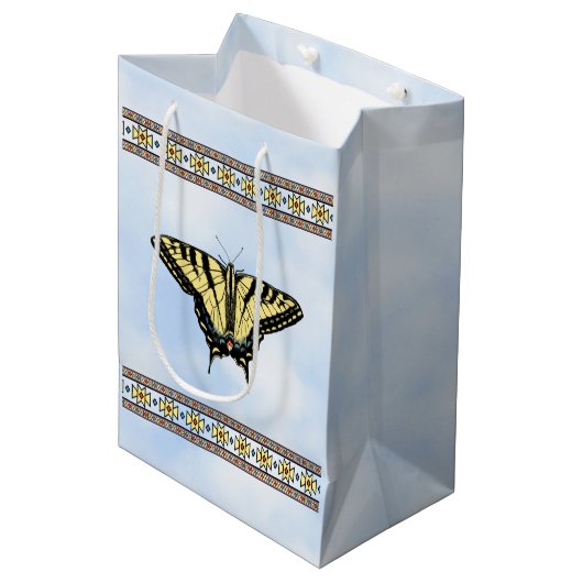 Sac Cadeau Moyen Papillon Southwest Yellow Swallowtail Blue Sky (Devant Angle)