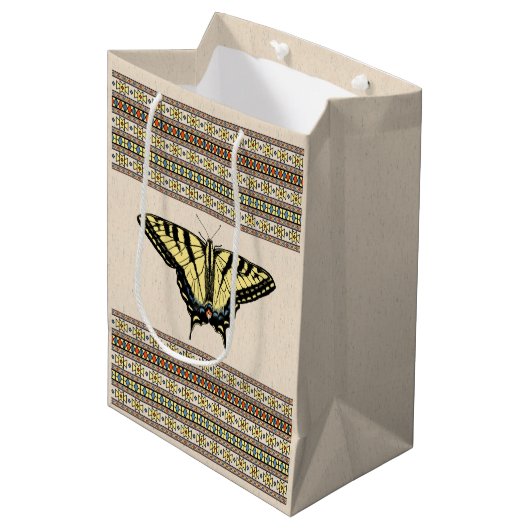 Sac Cadeau Moyen Papillon Southwestern jaune Swallowtail (Devant Angle)