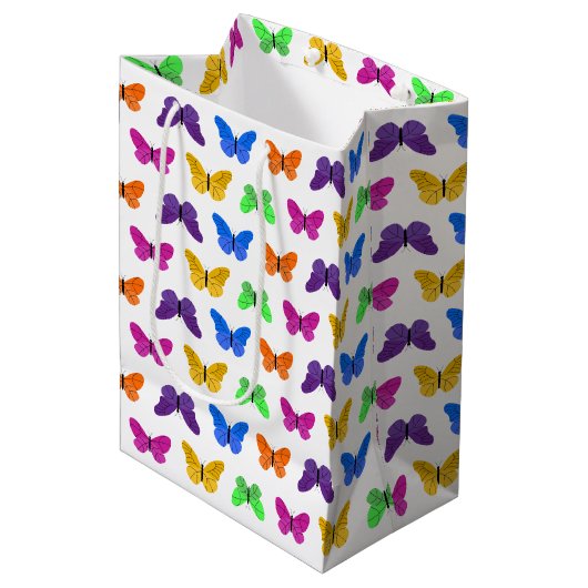 Sac Cadeau Moyen Papillons (Devant Angle)