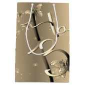 Sac Cadeau Moyen Papillons 3D Bronzy "Joyeux Anniversaire" (Dos)