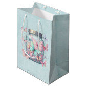 Sac Cadeau Moyen Papillons Fantaisistes dans un Pot (Devant Angle)