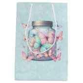 Sac Cadeau Moyen Papillons Fantaisistes dans un Pot (Dos)