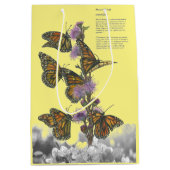 Sac Cadeau Moyen Papillons Monarques Peints à la main gracieux (Devant)