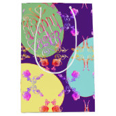 Sac Cadeau Moyen "Pâques joyeuses" Oeufs de Pâques (Devant)