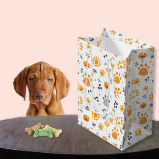 Sac Cadeau Moyen Paquets de chiot mignonnes Fleurs