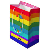 Sac Cadeau Moyen Parapluies arc-en-ciel (Dos Angle)