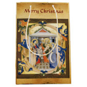 SAC CADEAU MOYEN PARCHEMENT ANTIQUE DE LA NATIVITÉ (Devant)