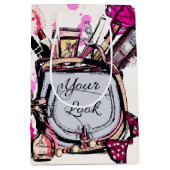 Sac Cadeau Moyen Parfum, rouge à lèvres et une chaussure à talons h (Devant)