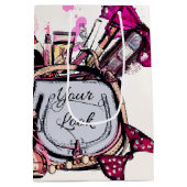 Sac Cadeau Moyen Parfum, rouge à lèvres et une chaussure à talons h (Dos)