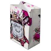 Sac Cadeau Moyen Parfum, rouge à lèvres et une chaussure à talons h (Dos Angle)