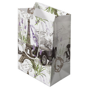 Sac Cadeau Moyen Paris Vintage