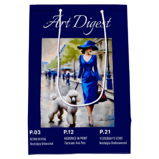 Sac Cadeau Moyen Parisien Et Animaux Poiche