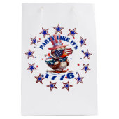 Sac Cadeau Moyen Parti comme son aigle américain de 1776 et drapeau (Devant)
