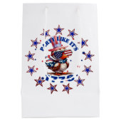 Sac Cadeau Moyen Parti comme son aigle américain de 1776 et drapeau (Dos)