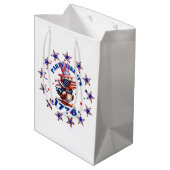 Sac Cadeau Moyen Parti comme son aigle américain de 1776 et drapeau (Dos Angle)