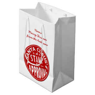 Sac Cadeau Moyen Partie drôle de coutume de timbre du père noël