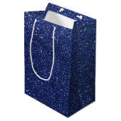 Sac Cadeau Moyen Parties scintillant bleue marine Ombre Sparkles Gl (Devant Angle)