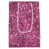 Sac Cadeau Moyen Parties scintillant Bokeh rose (Dos)