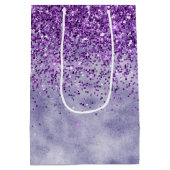 Sac Cadeau Moyen Parties scintillant de Glitz pourpre (Dos)