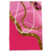 Sac Cadeau Moyen Parties scintillant de la géode de l'âge rose et o (Devant)