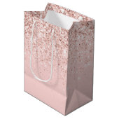 Sac Cadeau Moyen Parties scintillant Fille rose vif (Devant Angle)