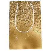 Sac Cadeau Moyen Parties scintillant Gold Glam Sparkle Faux (Devant)