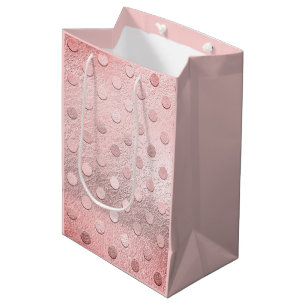 Sac Cadeau Moyen Parties scintillant métallique rose glam étincelle