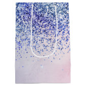 Sac Cadeau Moyen Parties scintillant Ombre bleu violet (Dos)