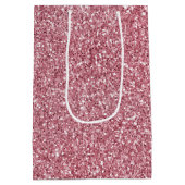 Sac Cadeau Moyen Parties scintillant rose de fille   (Dos)