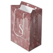 Sac Cadeau Moyen Parties scintillant rose Gold Sparkle Drivers Boke (Devant Angle)