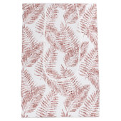 Sac Cadeau Moyen Parties scintillant rose vif Feuilles tropicaux (Dos)