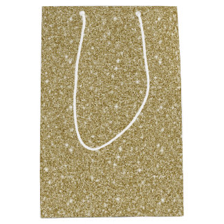 Sac Cadeau Moyen Parties scintillantes d'or