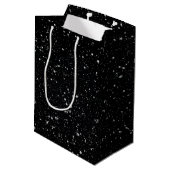 Sac Cadeau Moyen Parties scintillantes Stars2 - Noir argenté (Dos Angle)