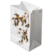 Sac Cadeau Moyen Paruline carbonée Audubon Oiseau (Devant Angle)