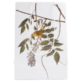 Sac Cadeau Moyen Paruline jaune orangée bleu ornithologique à la ba (Dos)