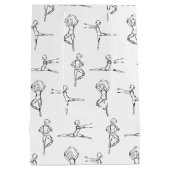 Sac Cadeau Moyen Pas De Doodle Ballerina Ballet Dancer Considérant (Dos)