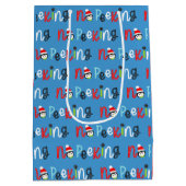 Sac Cadeau Moyen Pas de pékin mignon Whimsical Kids Noël (Dos)