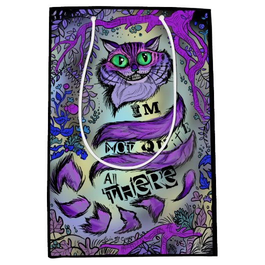 Sac Cadeau Moyen Pas Tout À Fait Là, Crazy Cat (Devant)