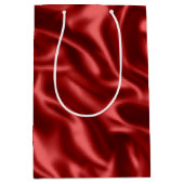 Sac Cadeau Moyen Passion Red Faux Satin Mariage (Devant)