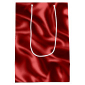Sac Cadeau Moyen Passion Red Faux Satin Mariage (Dos)