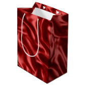 Sac Cadeau Moyen Passion Red Faux Satin Mariage (Dos Angle)