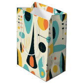 Sac Cadeau Moyen Pastel Abstract Mid-Century Pattern (Dos Angle)