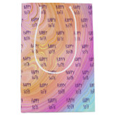 Sac Cadeau Moyen Pastel Arc-en-ciel 50e Anniversaire Sac-cadeau moy (Devant)
