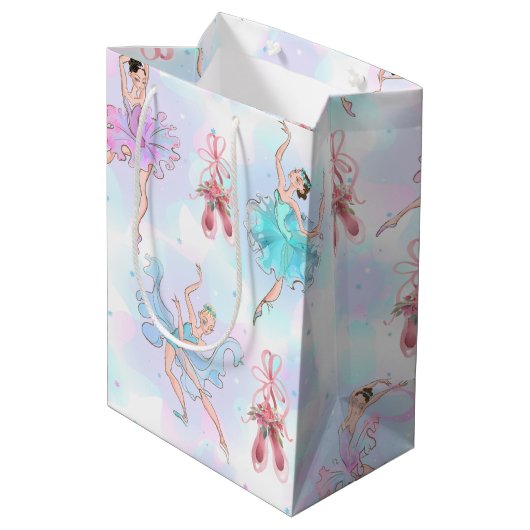 Sac Cadeau Moyen Pastel Ballet Dancers  (Dos Angle)