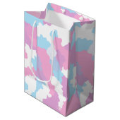 Sac Cadeau Moyen Pastel Camouflage Motif d'art Abstrait (Devant Angle)