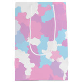 Sac Cadeau Moyen Pastel Camouflage Motif d'art Abstrait (Dos)