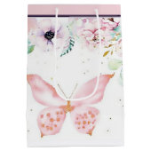 Sac Cadeau Moyen Pastel floral et papillon (Dos)