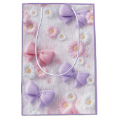 Sac Cadeau Moyen Pastel Fluffy Bows & Flowers Gift Bag (Devant)