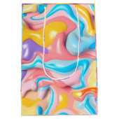 Sac Cadeau Moyen Pastel Plastic Fluid Abstrait (Dos)